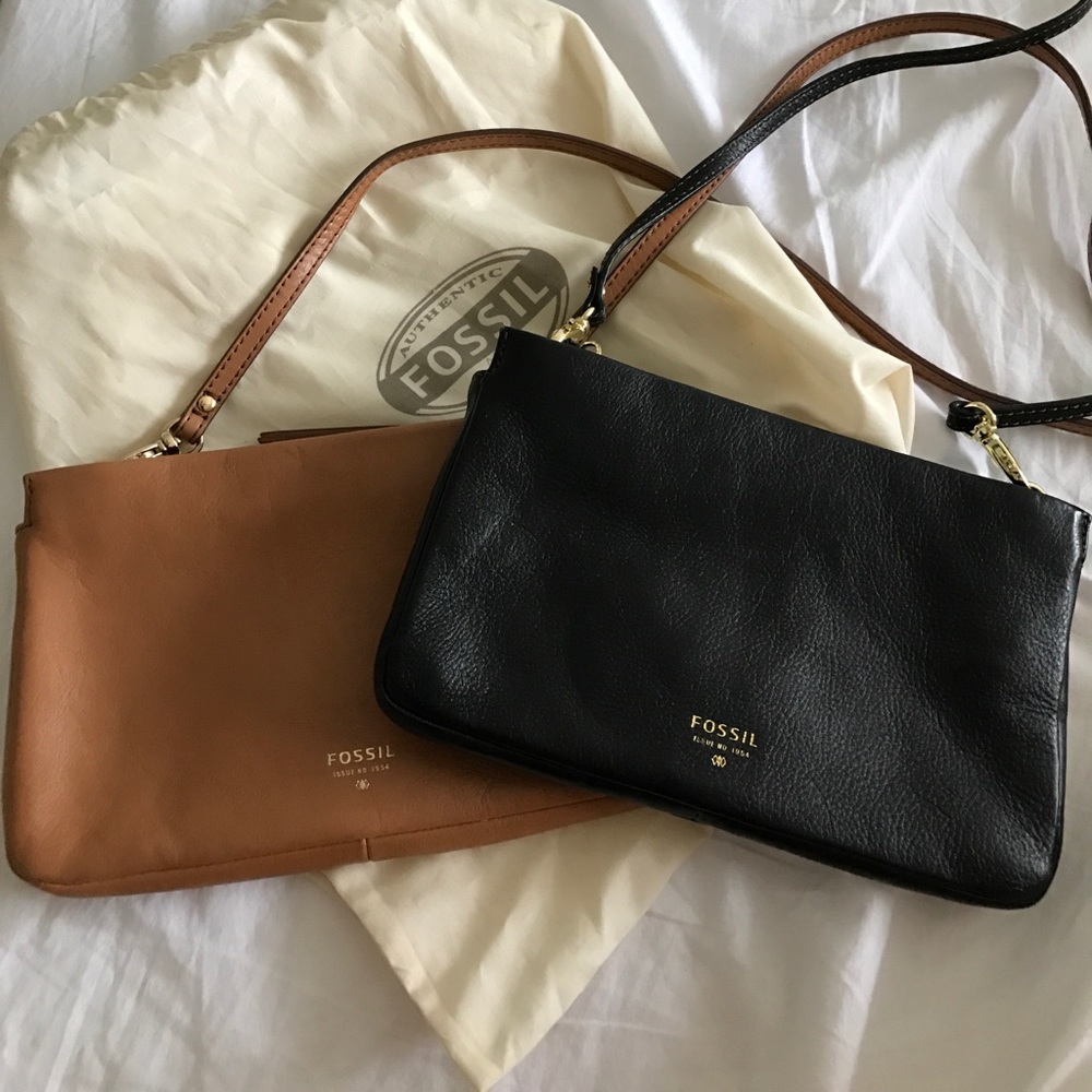 2 Fossil Crossbody Leather Bags